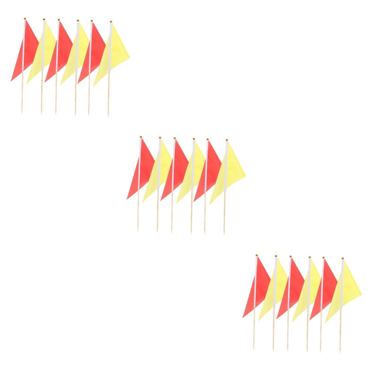 Drapeau de pelouse triangulaire et petits piquets de marquage de jardin de cour