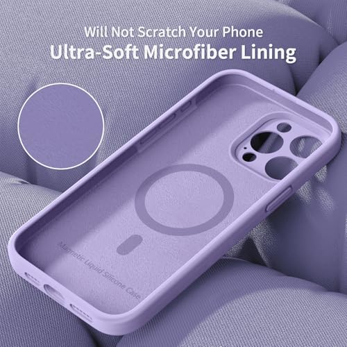 OAOA Engraved for iPhone 15 Pro Case, Light Purple Flower - image 5