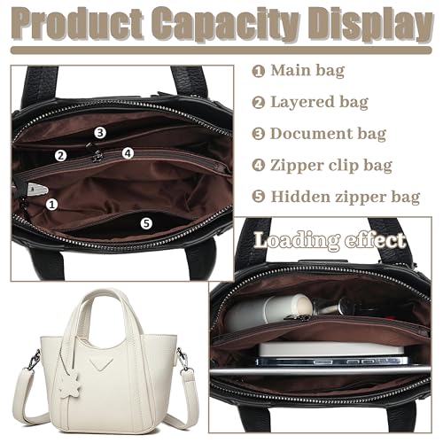 Soft Vegan Leather Shoulder Handbag Crossbody Hobo Bag For Women With Bear Pendant.4