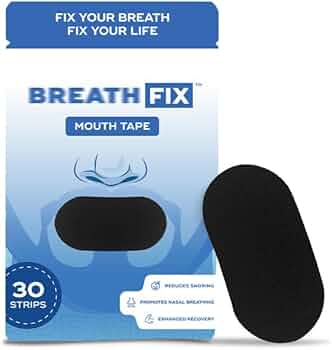 BREATH FIX Mouth Tape | Supports Nasal Breathing | Enhances Sleep | Hypoallergenic Adhesive | Skin-Friendly & Comfortable | CDSCO Approved | 30 Tapes