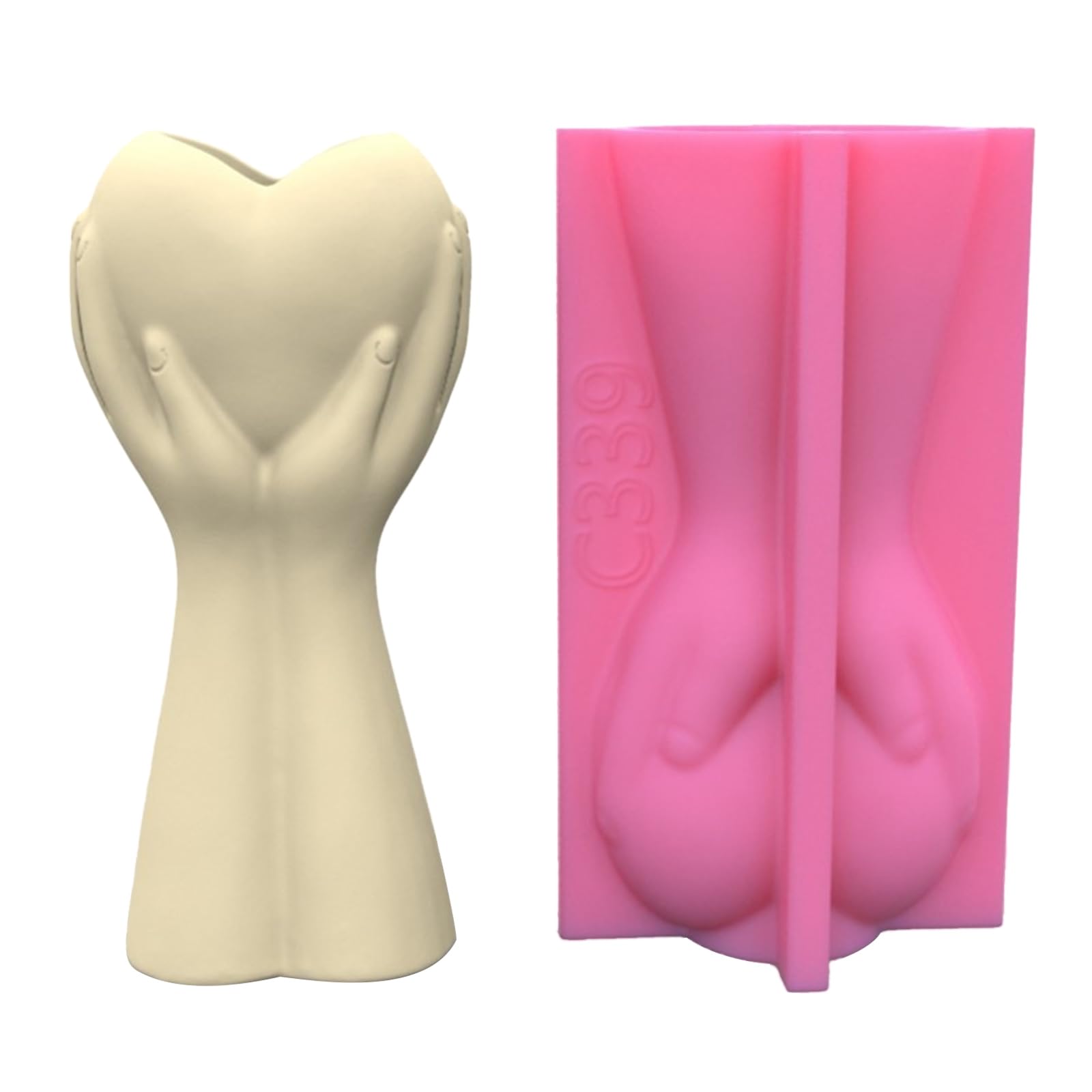 NEWFT Vase Silicone Mold Scented Cement Ornament Homemade Flower Mould Pen Holder Resin Craft