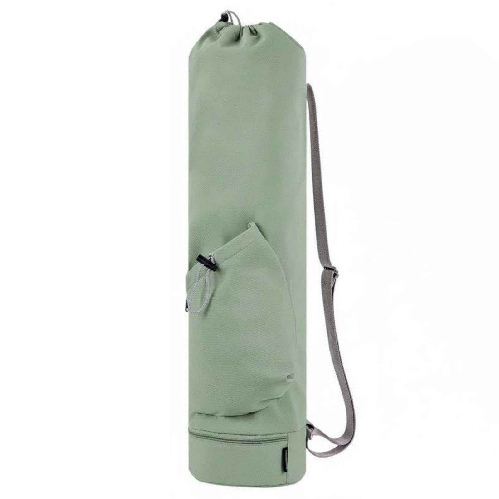 Exercise mat Carry Bag Water Drink Holder Workout Mat Holder Bag Multifunctional Fitness Accessory for Yogis, Women, Gym, Travel Pilates Green-image-9