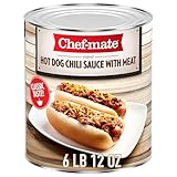Chef-mate Hot Dog Chili, Ready to Eat Chili Sauce, 0 Grams Trans Fat, 6 lb 12 oz, #10 Bulk Can