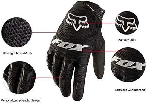 Miniatura 2 de Moto Guantes de dedo completo Ciclismo Guantes, Bono lápiz capacitivo VAOO Luz Almohadilla de silicona obtener Guantes de equitación Guantes de moto