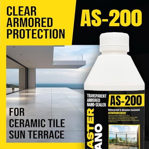 Image of Nano Surface Sealer AS-200 - Transparent Waterproof & Abrasion-Resistant Nano Coating for Terraces, Tiled Roofs, Bathtubs, Stone & Concrete - Breathable, Invisible, Professional-Grade (16.9 fl.oz)