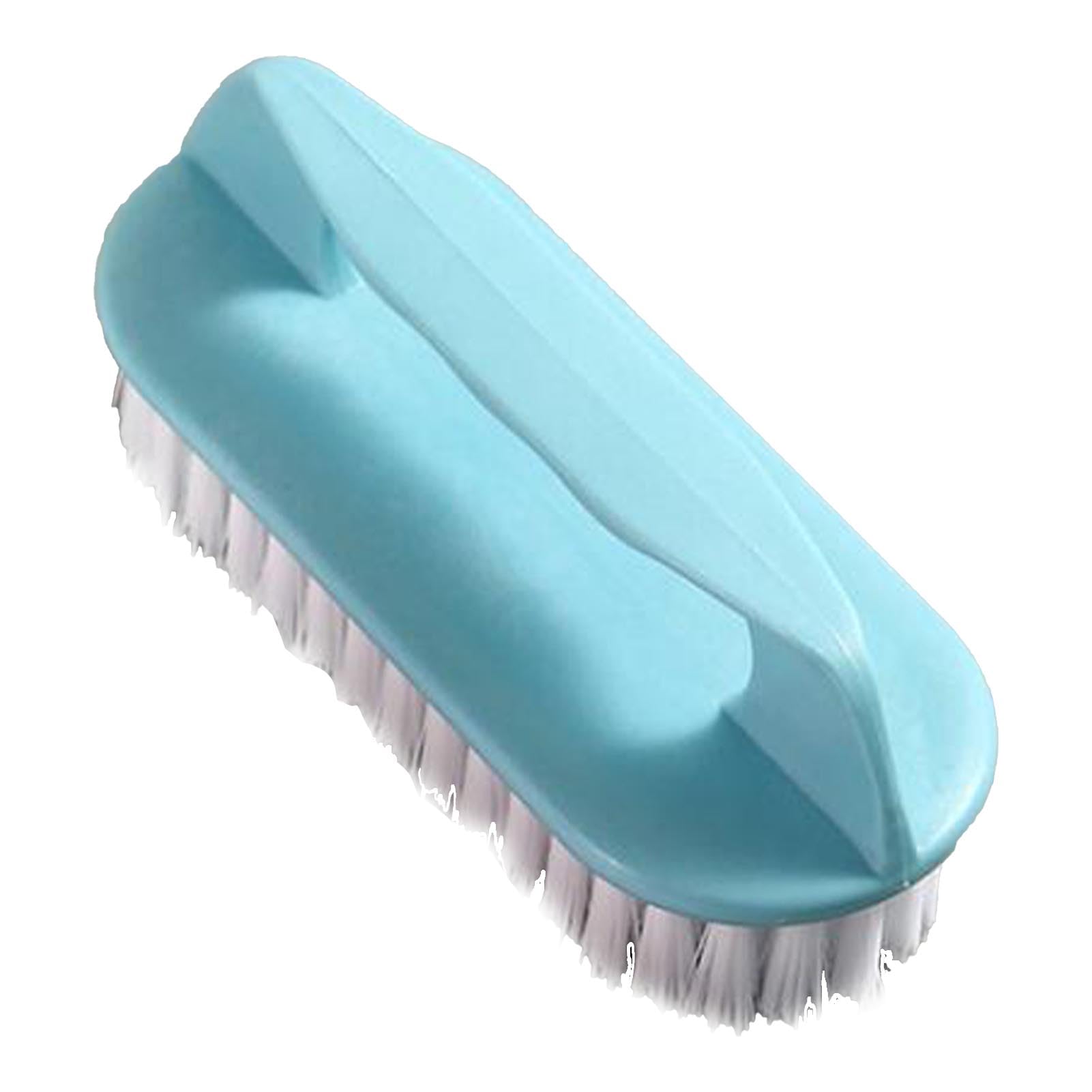 Pincel de lavandería, Cepillo de Limpieza de Matorrales Mango de Ropa de Cepillo de Cepillo de fregado Cepillo Limpio Suave Pincel para Ropa Pincel Multifuncional (Azul)