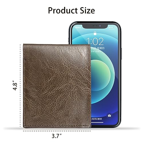 24 Pieces Wallet for Men,Leather Men's Wallets Bulk for DIY Engraving,With Money Clip,Card Holder(12 Black & 12 Brown)3