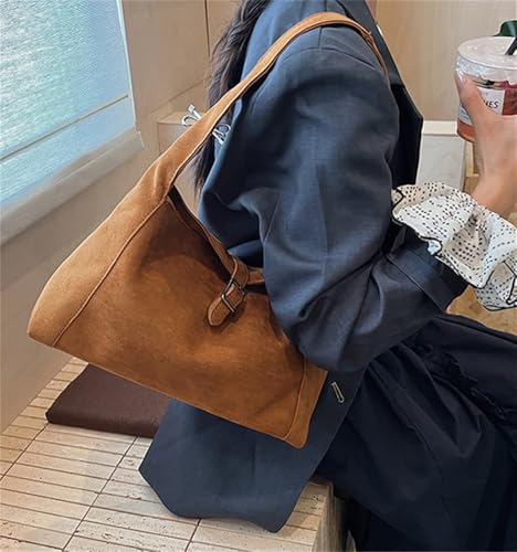 Slouchy Hobo Bag Suede Tote Bag for Women Underarm Purse Adjustable Shoulder Handbags Faux Suede Purse Top Handle Handbag2