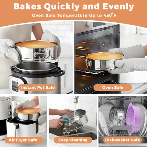 Molgree Non-toxic Springform Pan 9 Inch Nonstick Cheesecake Pan with Sleeve - image 4