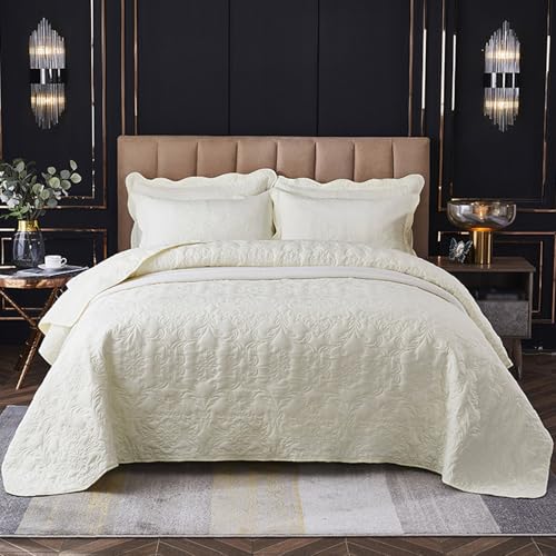 Colcha Verano Cama 220 x 240cm Juego de Ropa de Cama Reversible de Microfibra Suave para Decoración de Dormitorio, Colcha Reversible