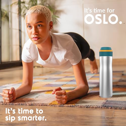 Image of Headway by rabitat Oslo Thermos Water Bottle with Infuser Cosmic Grey 750 ml | 2 Years Brand Warranty | Triple Layer Vacuum Insulated Flask | Hot and Cold Steel Water Bottle | ISI Certified
