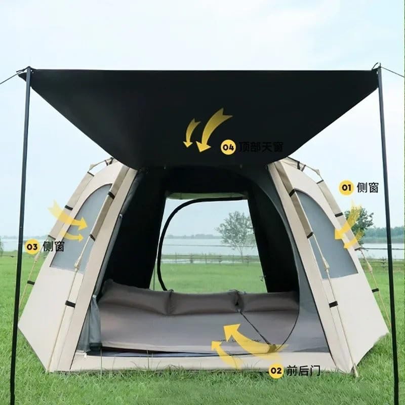 Carpa automática portátil hexagonal para camping miniatura 4