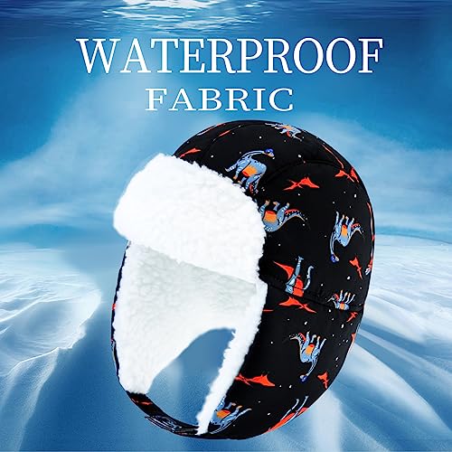 Image of BAVST Winter Trapper Hat for Boys Girls Waterproof Warm Baby Toddler Ushanka Fleece Beanie Hats for 6M-6T