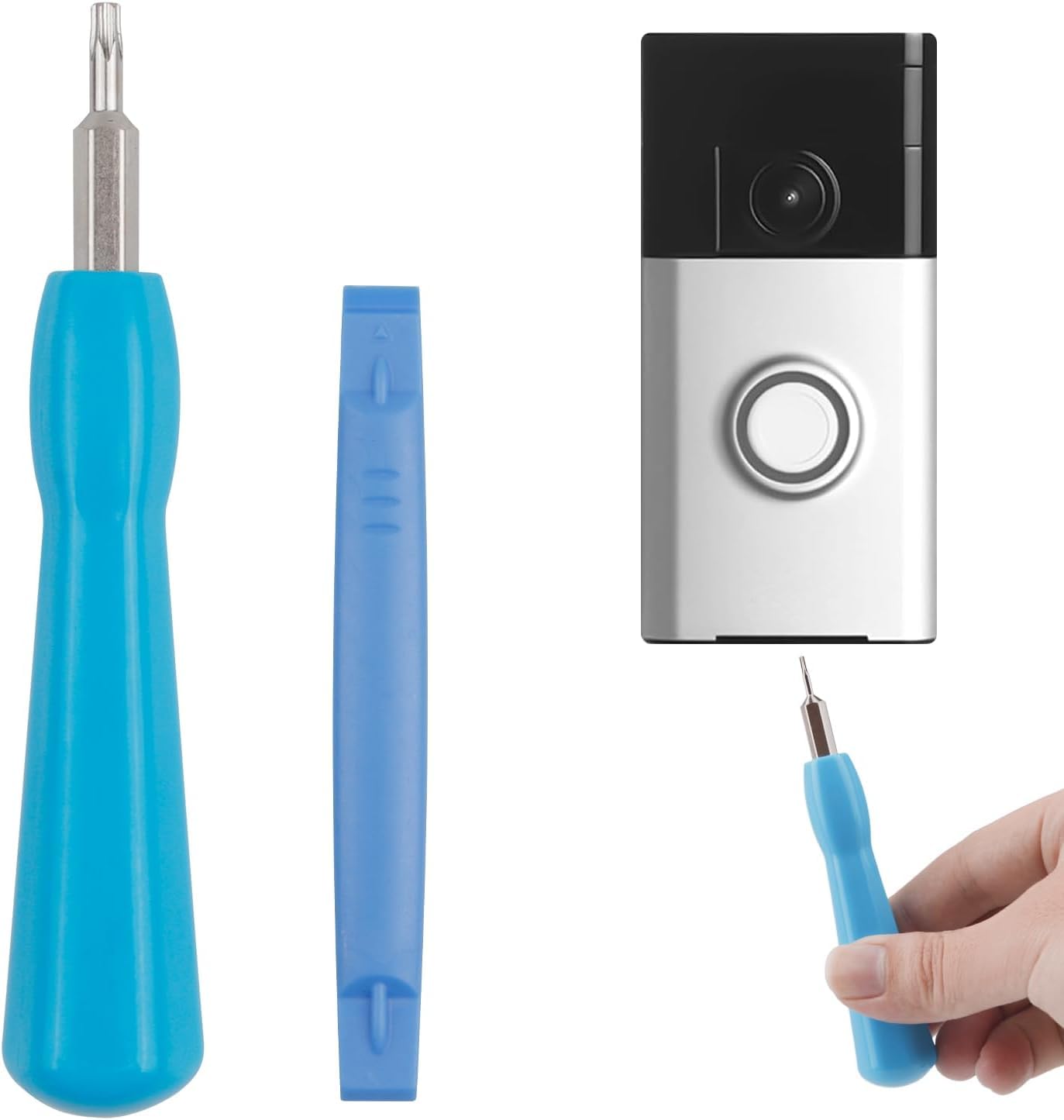 Ring Doorbell Screwdriver - T6 T15 Bit Double-ended, Fits All Video Doorbells, Battery & Wifi Access