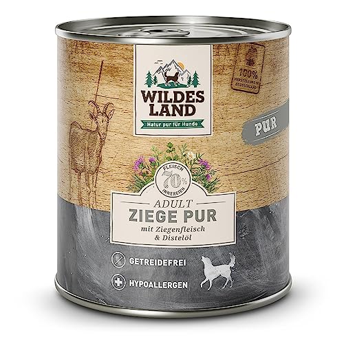 Wildes Land Nassfutter für Hunde, Ziegengeschmack, 6 x 400 g