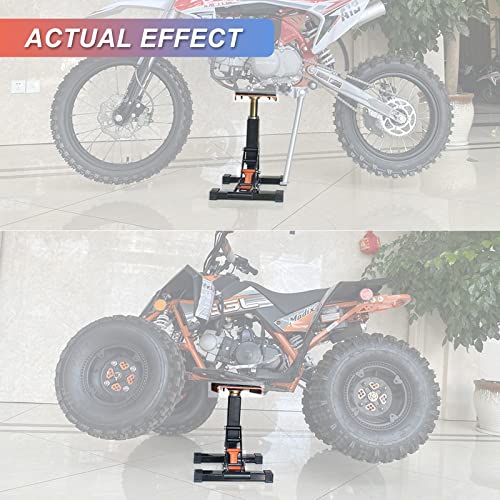 POLARBEAR Dirt Bike Stand Hydraulic Aluminum Jack Stands Vertical Lift CNC, for Dirt Bike/ATV/ADV/Rally Maintenance, Motorcycle Dirtbike Engine Stand with 1200Lbs Capacity(Orange) - Image 5