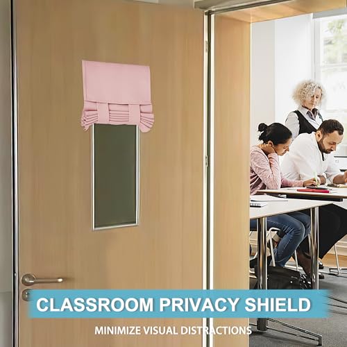 Image of RYB HOME Door Curtains for Small Windows, Full Privacy Protect Room Darkening Sides Drapes for Classroom Door Window Kitchen, 1 Panel, Orange Pink W12 x L30