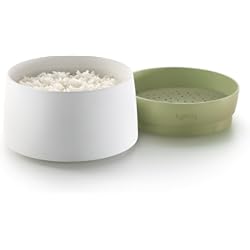 Arrocera 10 Tazas Lékué Recipiente para cocinar Quinoa, Arroces y Cereales, 1 Litro, Color Verde, Único