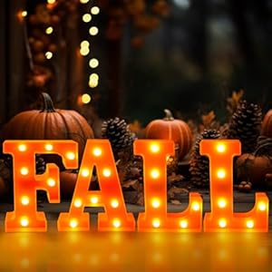Fall Decorations for Home-4 LED Marquee Light Up Letters Sign "FALL" Thanksgiving Orange Letter Lights for Home Indoor Fireplace Party Autumn Harvest Tabletop Wall Decorations Fall Decorations for Home 4 LED Marquee Light Up Letters Sign FALL Thanksgiving Orange Letter Lights for Home Indoor Fireplace Party Autumn Harvest Tabletop Wall Decorations