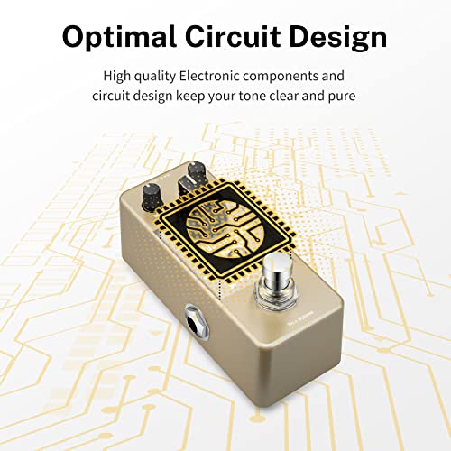 Donner EC887 Tremolo Pedal, Golden Tremolo Guitar Pedal Analog Tremolo Effect Pedal For Electric Guitar And Bass True Bypass thumb #3