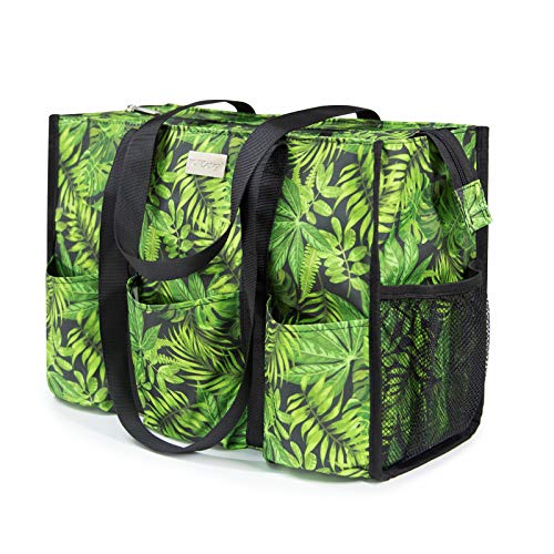 Image of TOPDesign Utility Water Resistant Tote Bag with 13 Pockets, Top Zipper Closure & Thick Bottom Support, for Working Women