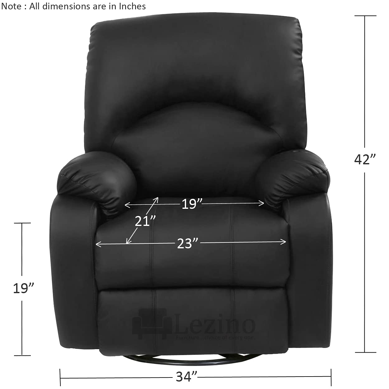 Lezino Single Seater Swivel Rocker Electric Recliner Chair Rocker