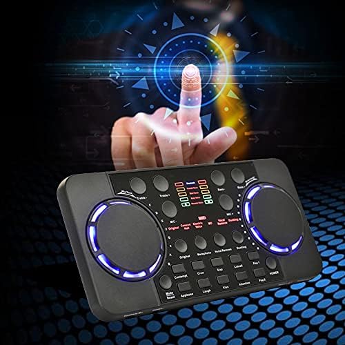 SDFLKAE Live Sound Card V300PRO Sound Card Bluetooth 4.0 Noise Reduction Broadcast Sound Card Mixer Professional Audio Mixer Sound Board for Live Streaming, PC, Recording and Gaming