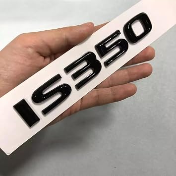 1pc Fits for 2014-2024 is 350 IS350 Rear Trunk Badge Logo Emblem Nameplate Gloss Black