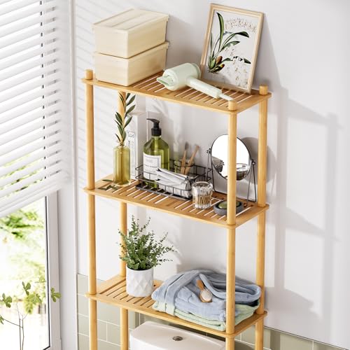 AmazerBath-Bamboo-Over-The-Toilet-Storage-Shelf-3-Tier-Bathroom-Over-Toilet-Organizer-Rack-Freestanding-Above-Toilet-Shelf-for-Bathroom-Laundry-Space-Saver-Natural-Color