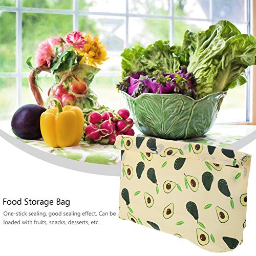 Angoily 1pc Beeswax Storage Bag Airtight Bread Container Pocket Organizer Pouch Beeswax Covers Make up Bag Organizer Cheese Container Snack Fruit Cotton Cloth Candy - Image 4