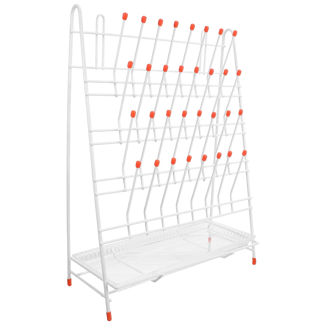 SOLUSTRE Soporte de secado para vasos de laboratorio de 32 puntos, estructura de alambre de hierro resistente