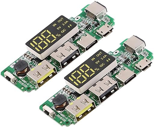 SP Electron 18650 Charger Board Lithium Battery Charging Module Dual USB 5V 2.4A Mini Type-C Module for Automotive Systems, Smartphone’s and Tablets, Multiple Applications etc (Pack of 2) (B0CWB1LKX9) Amazon Price History, Amazon Price Tracker
