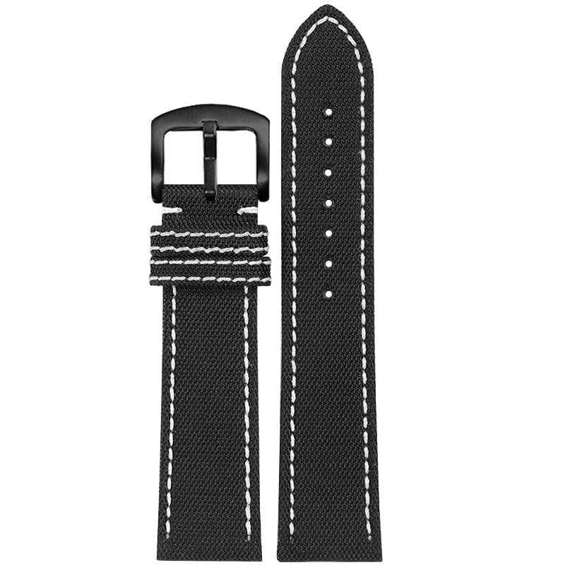 Bracelet montre en cuir et nylon 22mm pour Breitling Avenger Seawolf GMT