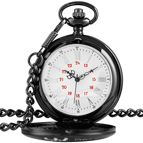 Reloj de bolsillo para hombre grabado para padres y abuelos con cadena de coleccionista 3