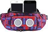 Fanny Pack with Bluetooth Speaker, Durable Bluetooth Speaker Fannypack with 8W Louder Sound, 10H Playtime Waist Bag for Parties, Beach, Festival Works with iPhone Xs MAX, XR, 8 Plus, Android