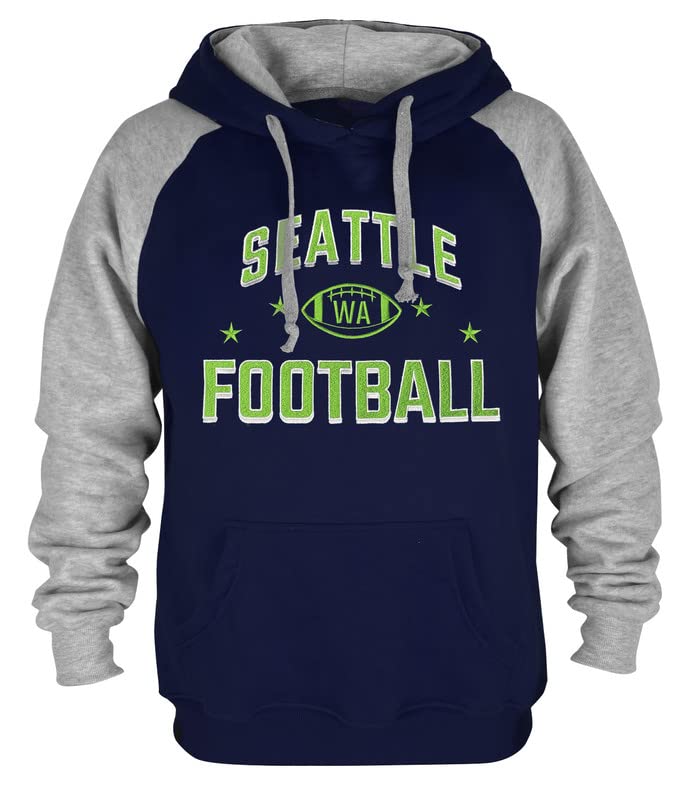 Mens City Football Fully Embroidery Soft Classic Pullover Sweatshirt Hoodie