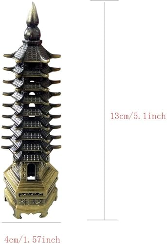 Miniatura 2 de Aleación de Feng Shui Pagoda antigua/torre Wenchang, modelo académico, oficina, decoración del hogar, decoración de escritorio y artículos de regalo