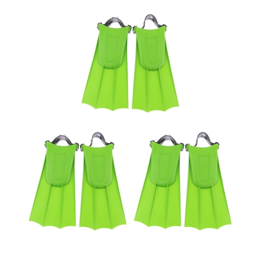Set di 3 pinne regolabili per adulti, strumenti di apprendimento per nuoto, immersioni, XL, verde, XL, tipo B