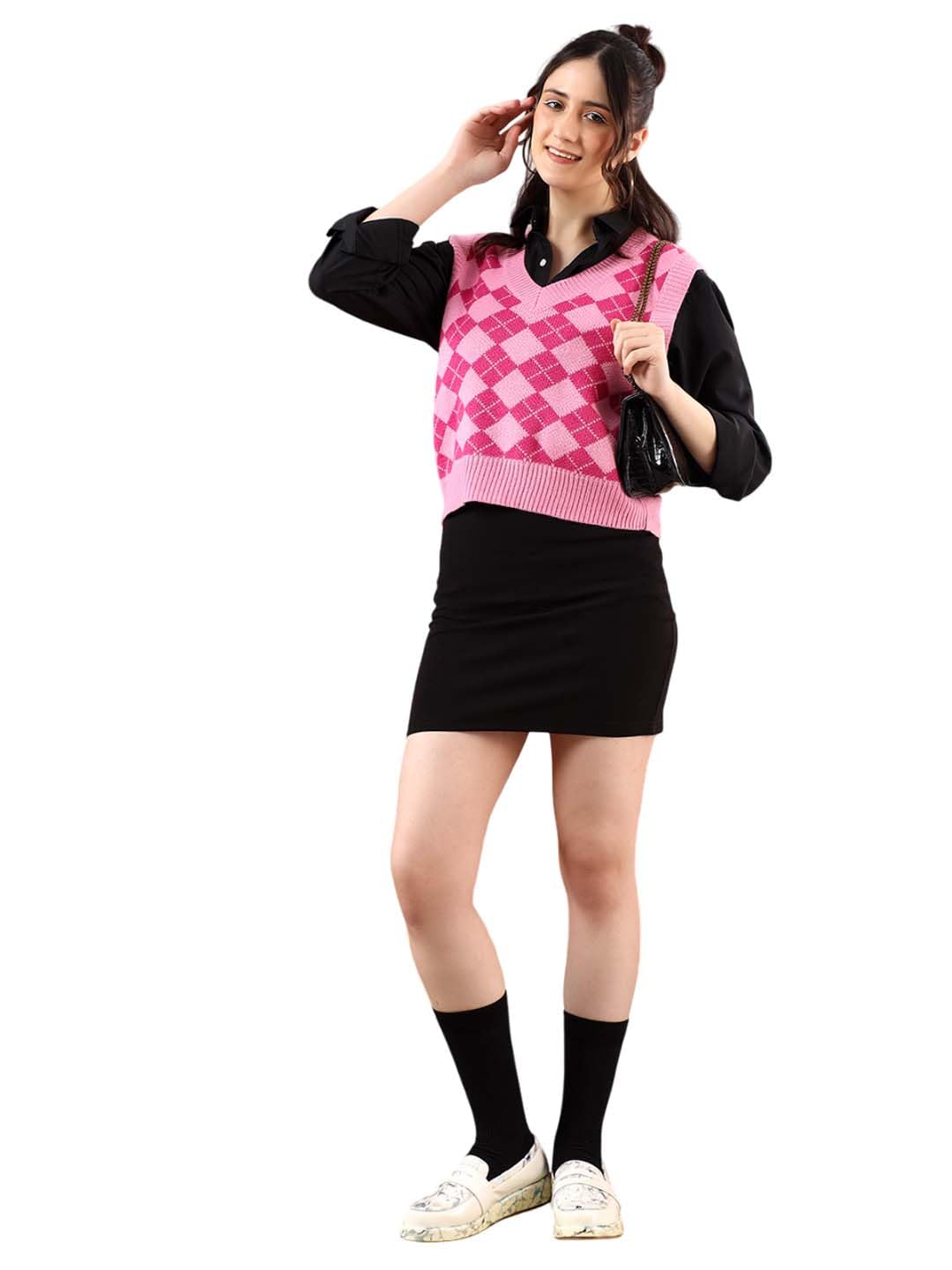 Women's Trendy Sleeveless Sweater Vests – Perfect for Layering and Smart-Casual Outfits