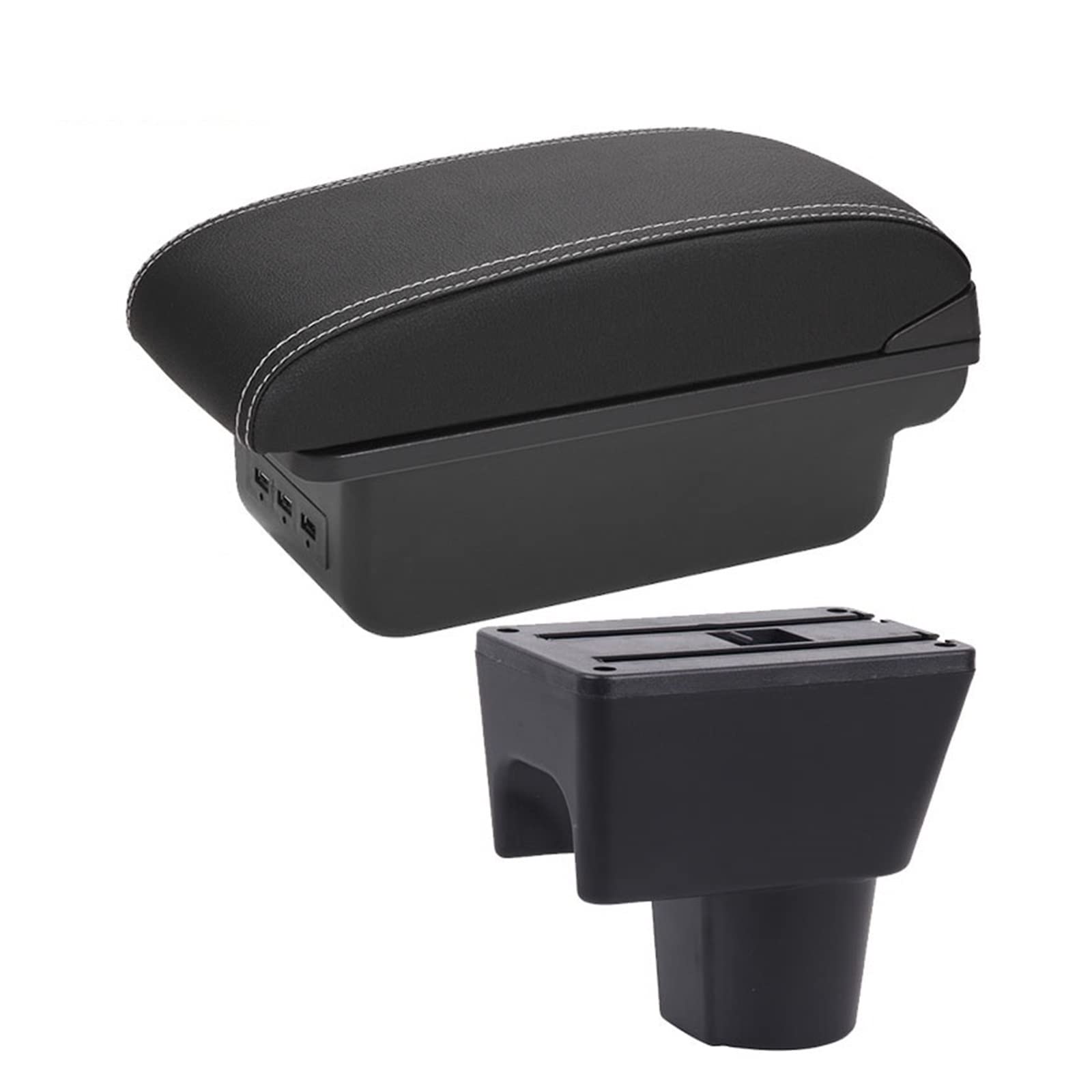 For Renault For Duster Car Armrest Box Car Armrest Retrofit Storage Box Car Accessories Interior Details(B3 3USB)