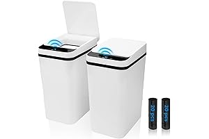 Airdeer 2 Pack 3.2 Gal Automatic Bathroom Trash Can with Lid