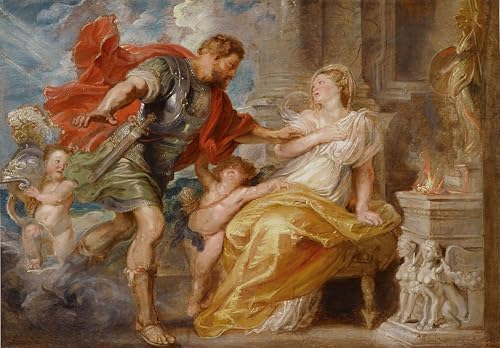 Tableau Mars et Rhéa Silvia Rubens reproduction toile 60x90cm