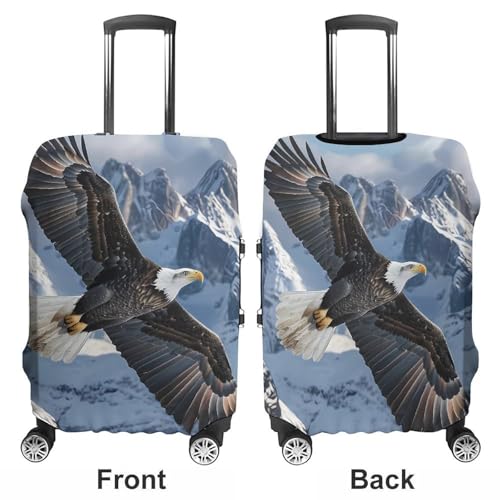 Flying Bald Eagle Travel Luggage Cover Suitcase Protector Anti-scratch Suitcase Cover Washable Baggage Covers XL3