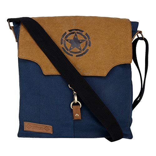 Almolfa Unisex Canvas 9 Ltrs Blue Messenger Bag