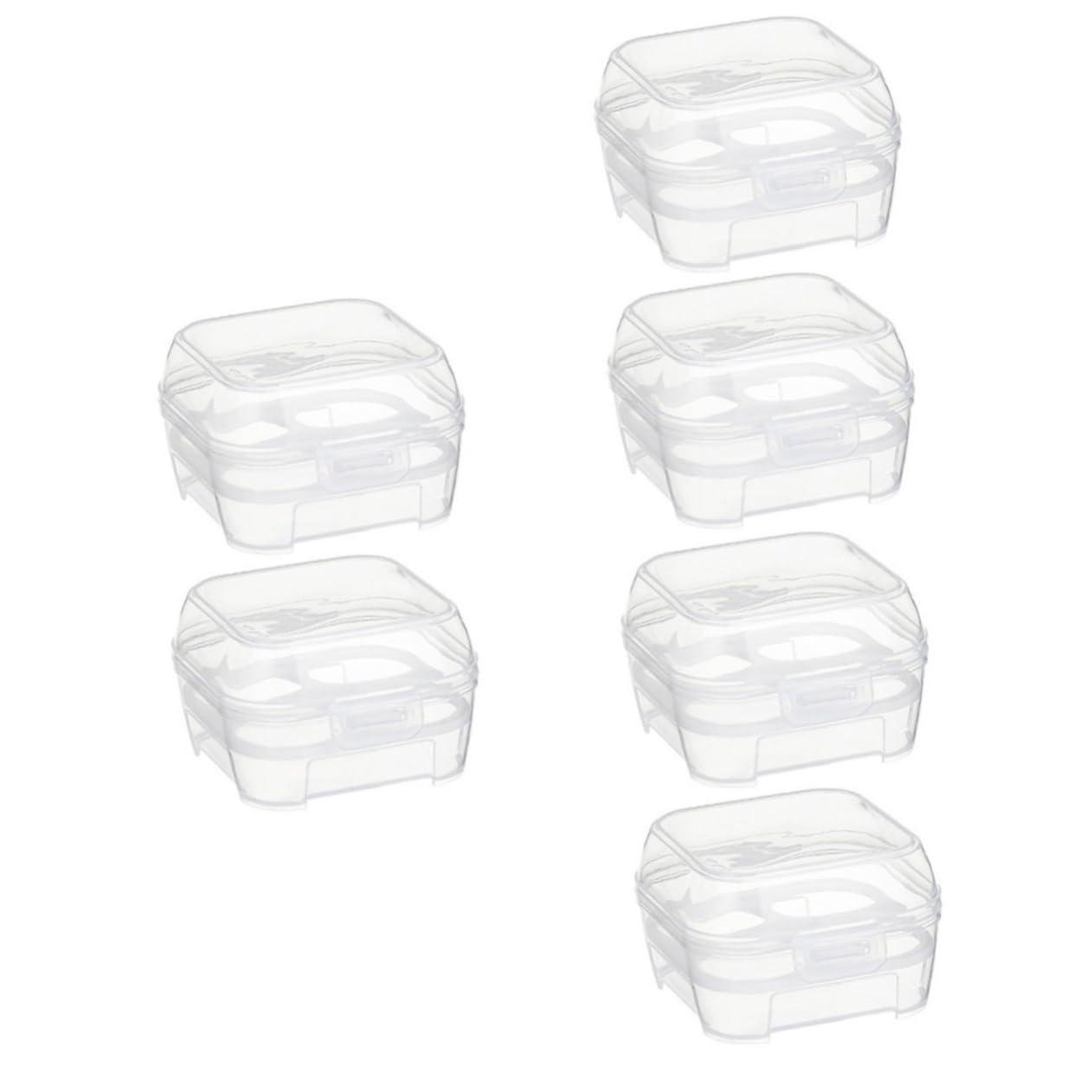 HOMSFOU 6stücke Stapelbare Eierboxen Robuste Kunststoff-eierbehälter Für Camping Outdoor Und Kühlschrank Fächer Design Schlagfest Und Transparent Für Eieraufbewahrung