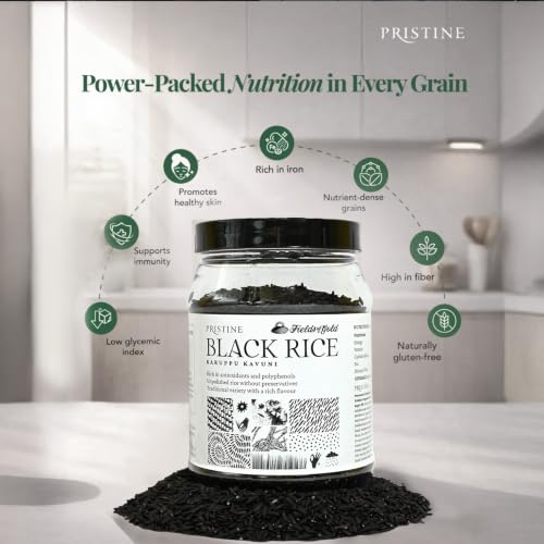 Image of PRISTINE Fields of Gold Black Rice Jar, 1 kg