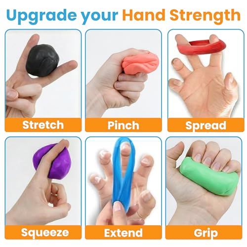 Image of FlintRehab Quality Therapy Putty for Kids & Adults (6 Pack, 3-Oz Each) Thera Putty for Hand Therapy & Fidgeting | Exercise Hand Putty for Hand Strength | Helps Relieve Stress & Anxiety