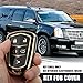 X AUTOHAUX Car Key Fob Cover 5 Button Remote Key Fob Case TPU Button Full Protector Cover Black for Cadillac XT5 2017-2020 for Cadillac XTS Escalade ATS CTS