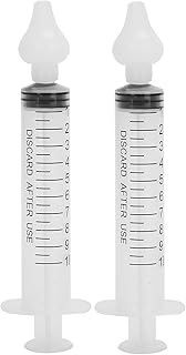 2Pcs 10ml Irrigador Nasal de Seringa, Limpador de Silicone para Nariz Infantil Irrigador Nasal de Seringa para Bebês Aspirador Nasal Dispositivo de Lavagem do Nariz para Bebês