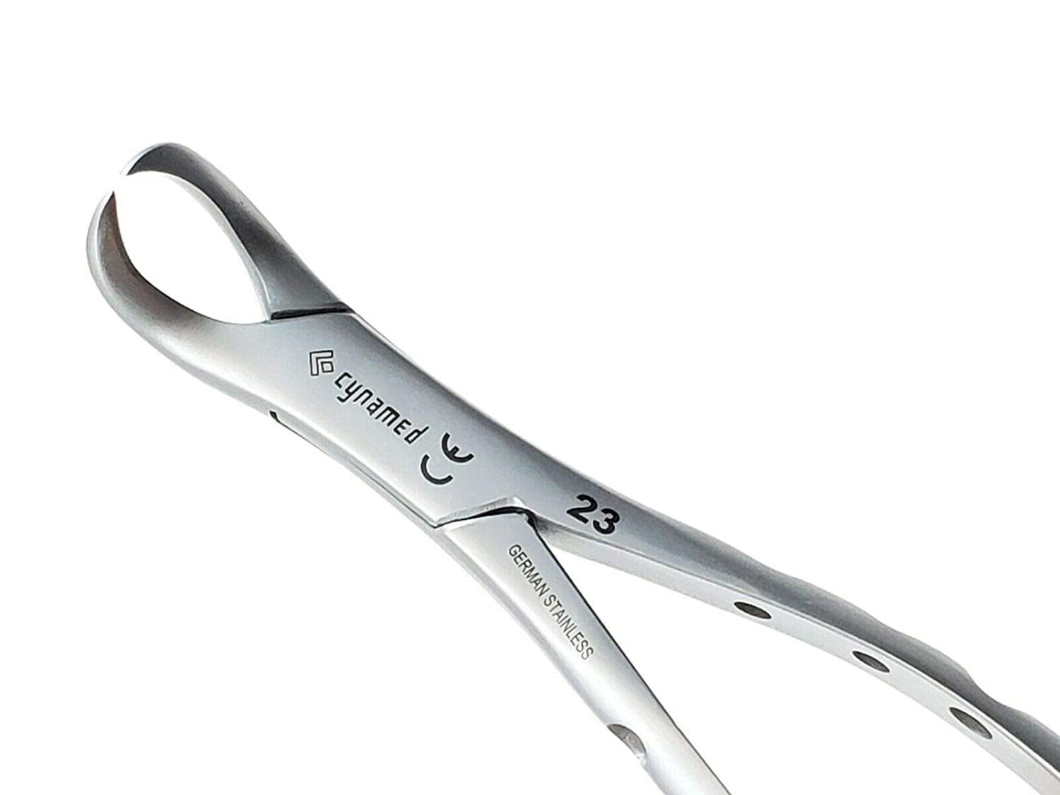 Dental Extracting Forceps #23 Cow Horn Lower First Molar,Lower Second Molar Gold Handle -Dental Instruments -Cynamed